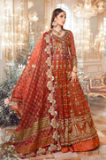 Maria B | Mbroidered Wedding Edition 23 | Maroon BD-2705 - House Of Anaya