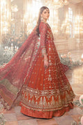 Maria B | Mbroidered Wedding Edition 23 | Maroon BD-2705 - House Of Anaya