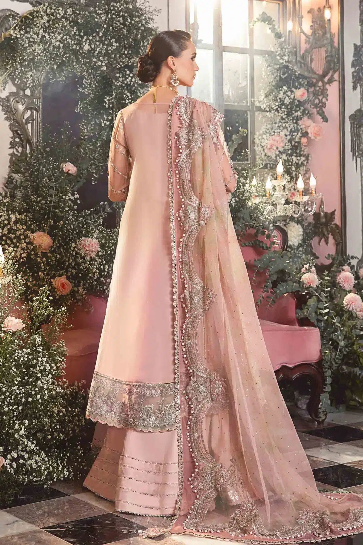 Maria B | Mbroidered Wedding Edition 23 | Pastel Pink BD-2706 - House Of Anaya