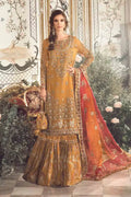 Maria B | Mbroidered Wedding Edition 23 | Mustard BD-2707 - House Of Anaya