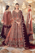 Maria B | Mbroidered Wedding Edition 23 | Salmon Pink BD-2701 - House Of Anaya