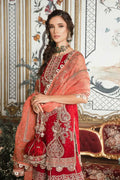 Maria B | Mbroidered Wedding Edition 23 | Maroon BD-2708 - House Of Anaya