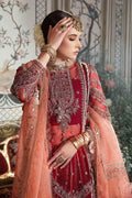 Maria B | Mbroidered Wedding Edition 23 | Maroon BD-2708 - House Of Anaya