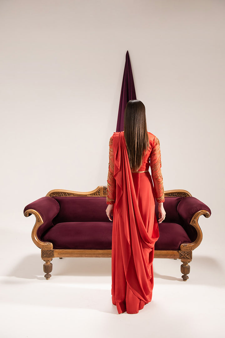 Maria Osama Khan | Tiffany Formals | Carnelian - House Of Anaya