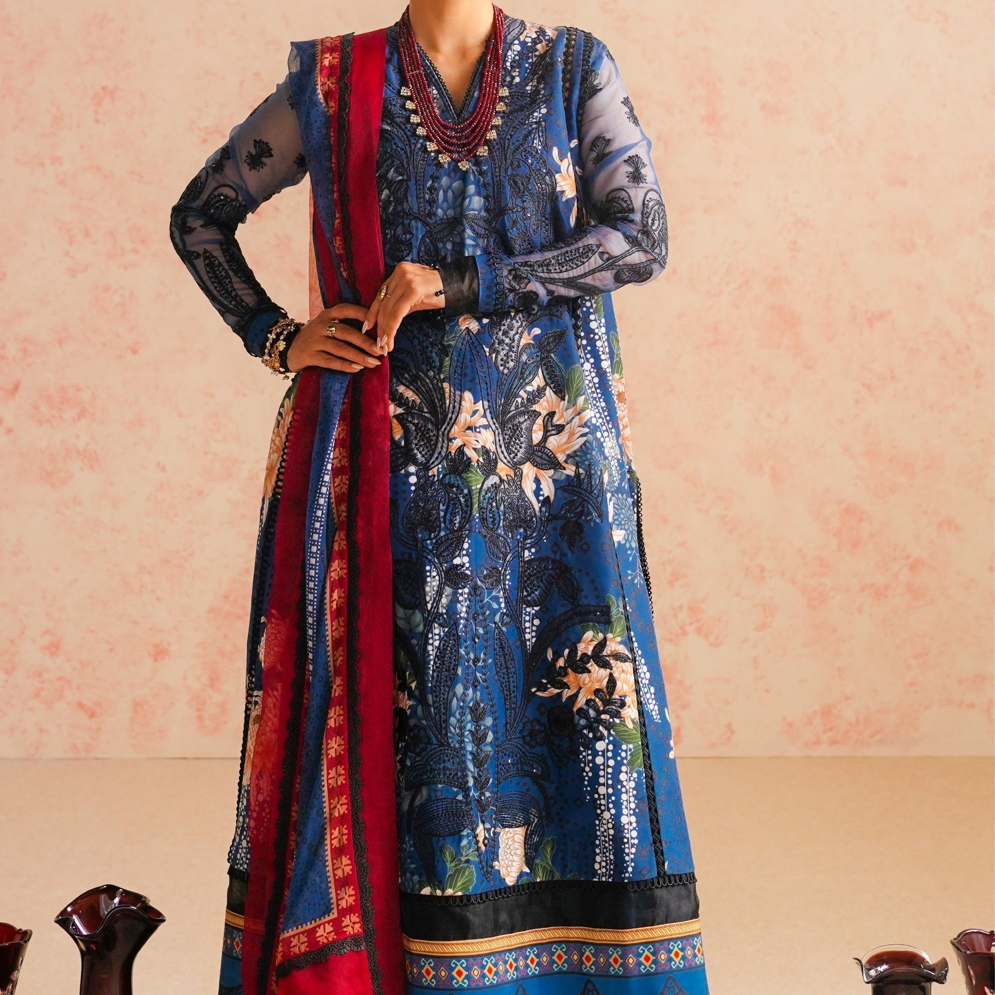 Maryum N Maria | Eid Luxury Lawn 24 | Tazmeen - House Of Anaya