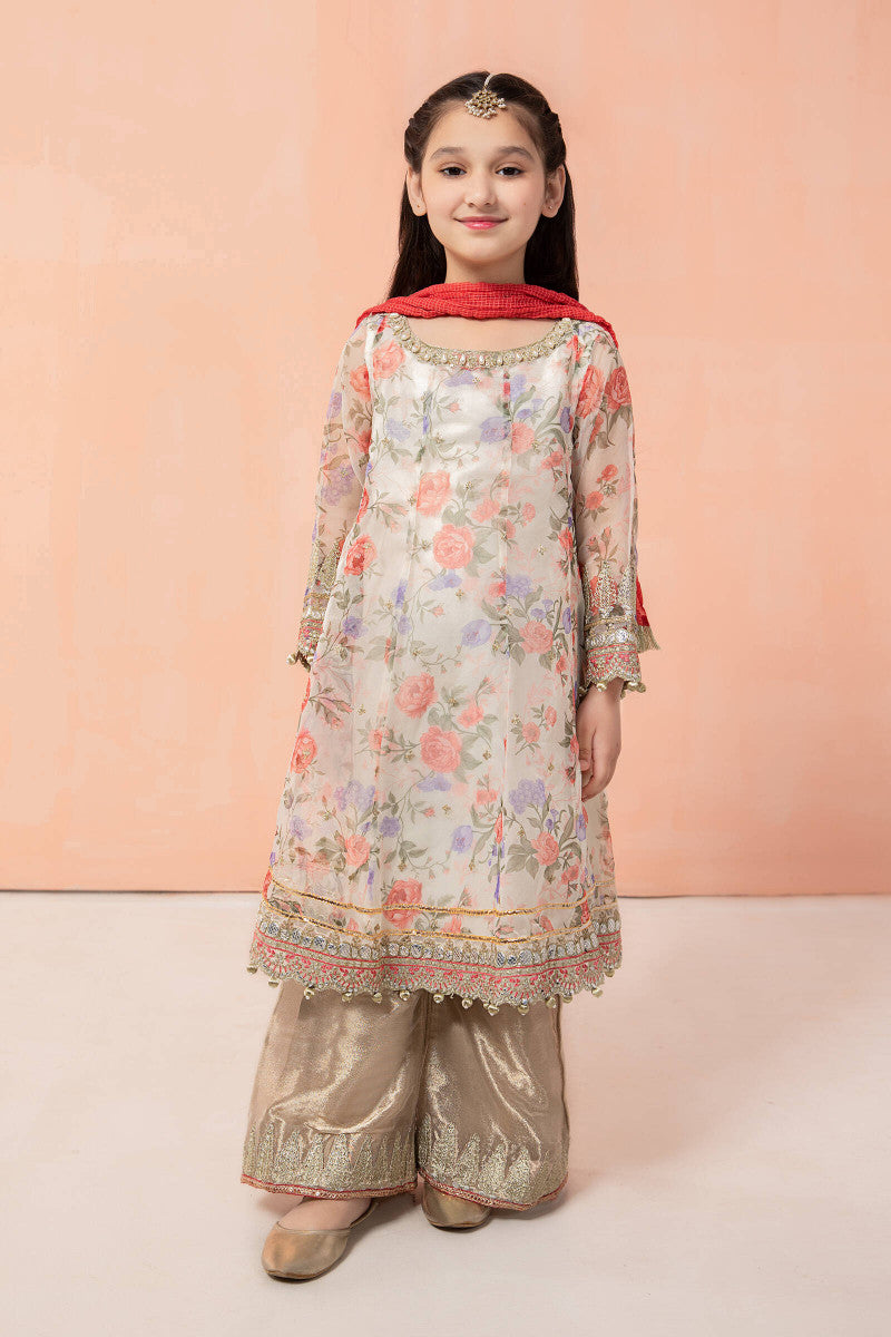 Maria B | 3 Piece Embroidered Suit | MKS-EF22-19R1 - House Of Zarish