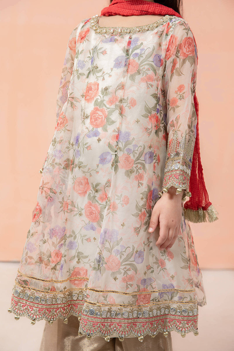 Maria B | 3 Piece Embroidered Suit | MKS-EF22-19R1 - House Of Zarish