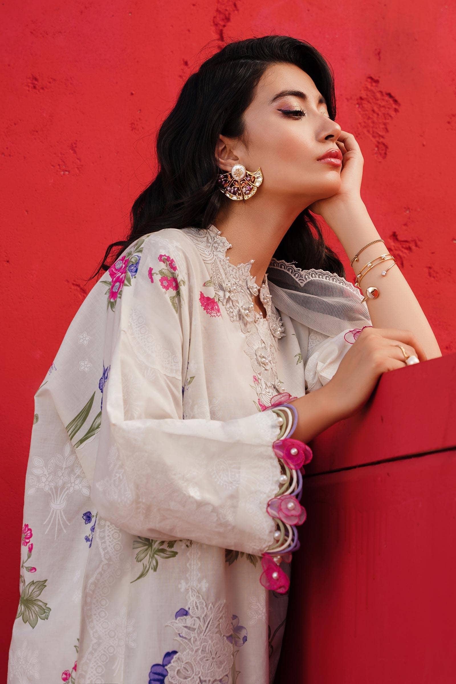 Sana Safinaz | Muzlin Spring 24 | M241-011A-CW - House Of Anaya