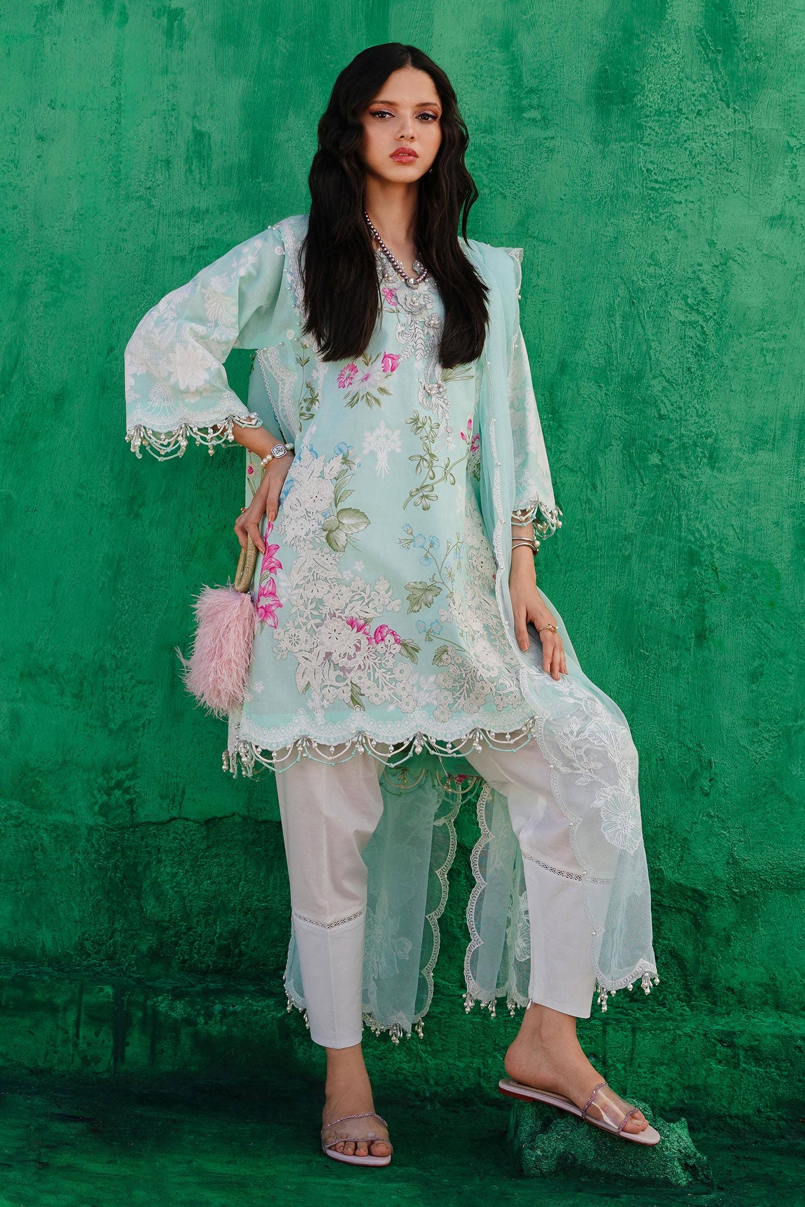 Sana Safinaz | Muzlin Spring 24 | M241-011B-CW - House Of Anaya
