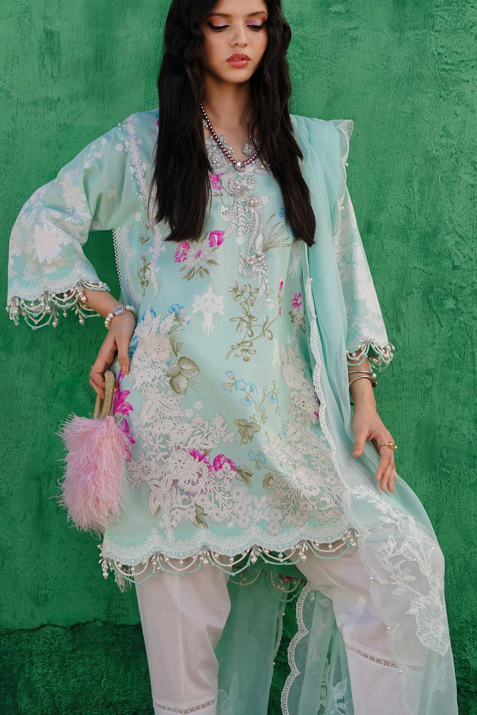 Sana Safinaz | Muzlin Spring 24 | M241-011B-CW - House Of Anaya