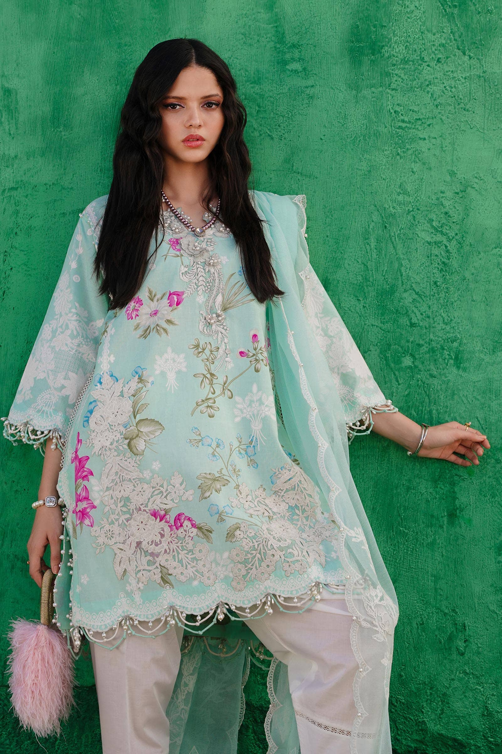 Sana Safinaz | Muzlin Spring 24 | M241-011B-CW - House Of Anaya