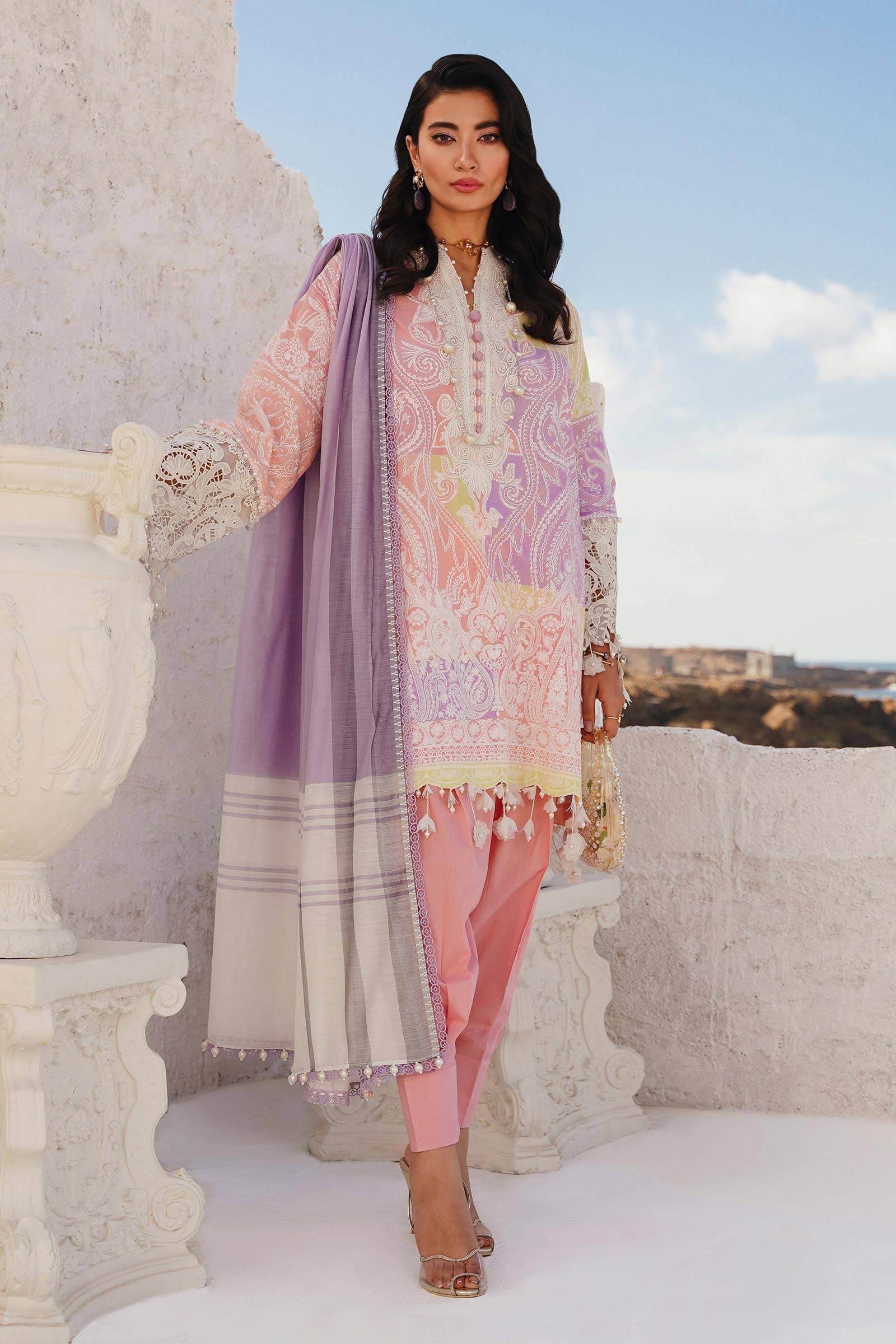Sana Safinaz | Muzlin Spring 24 | M241-015A-DG - House Of Anaya