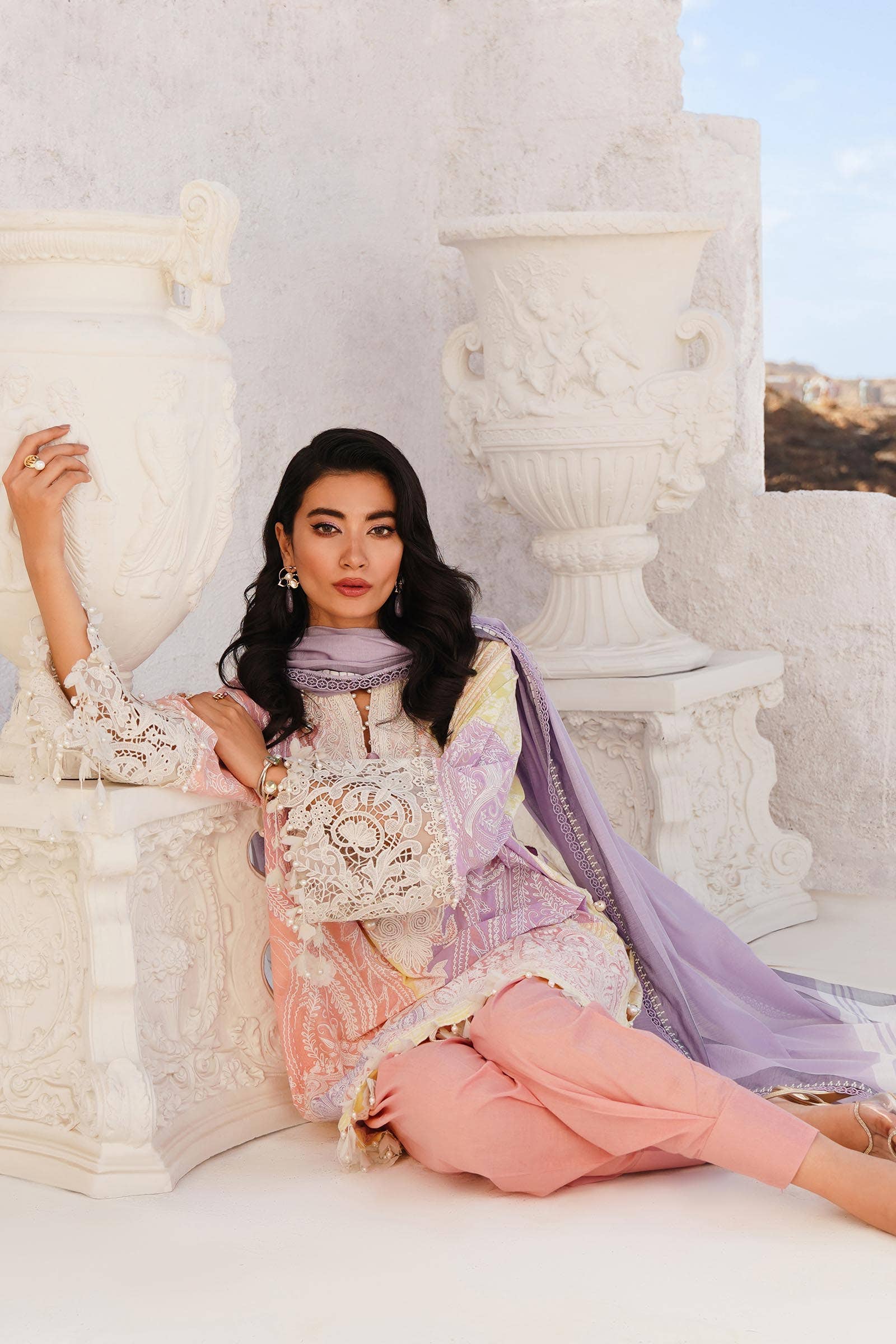Sana Safinaz | Muzlin Spring 24 | M241-015A-DG - House Of Anaya