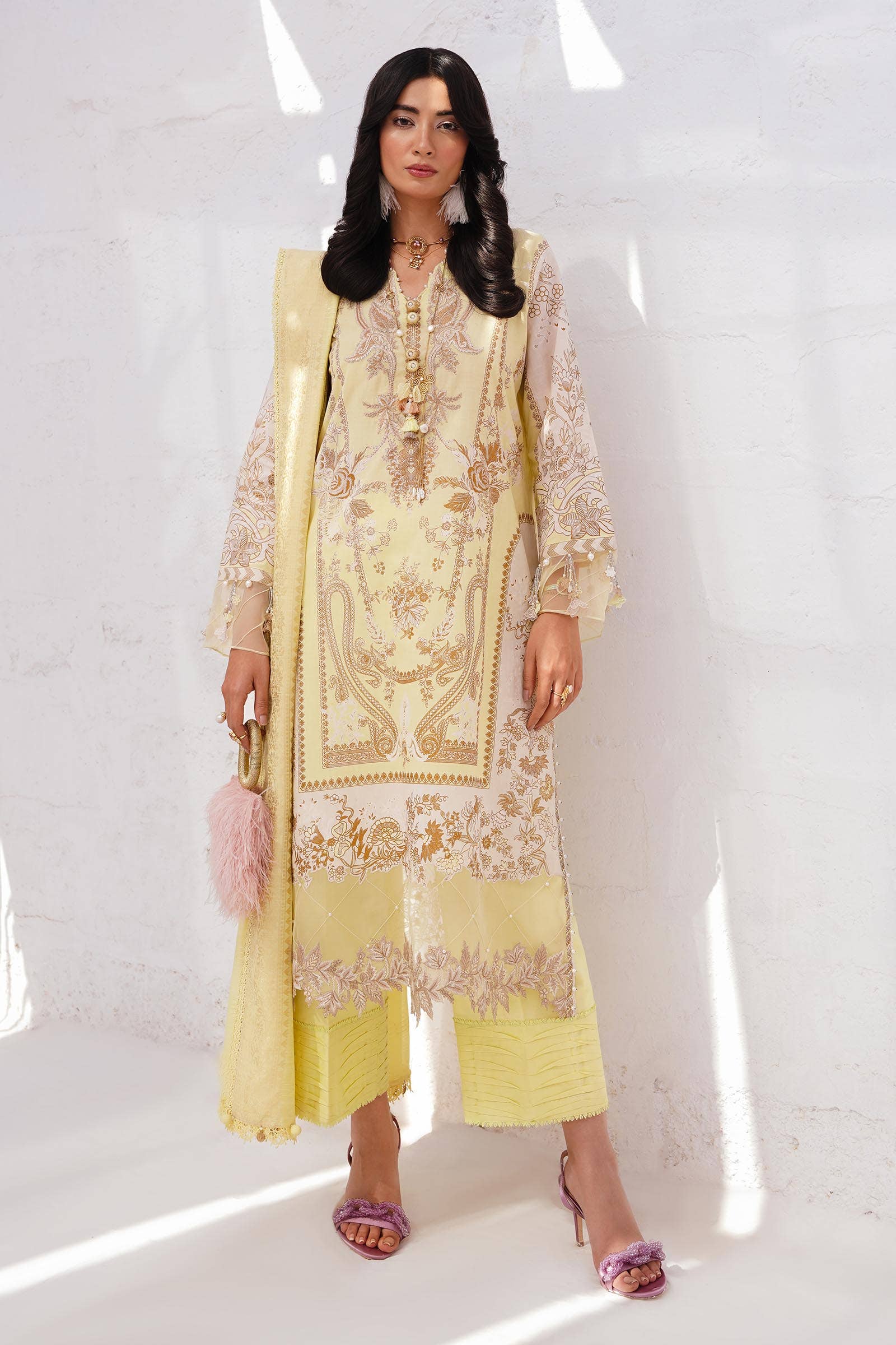 Sana Safinaz | Muzlin Spring 24 | M241-018A-CM - House Of Anaya