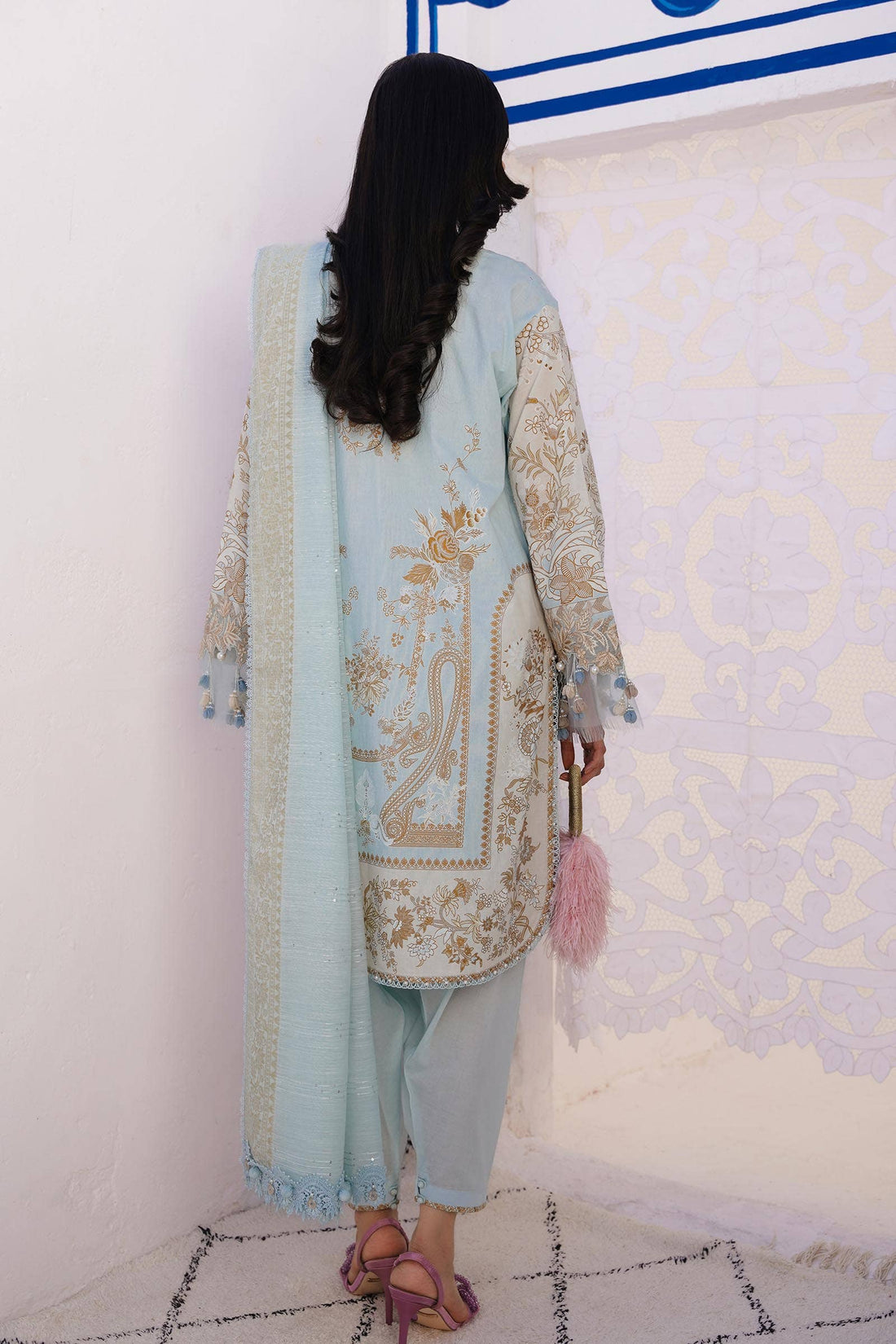 Sana Safinaz | Muzlin Spring 24 | M241-018B-CM - House Of Anaya