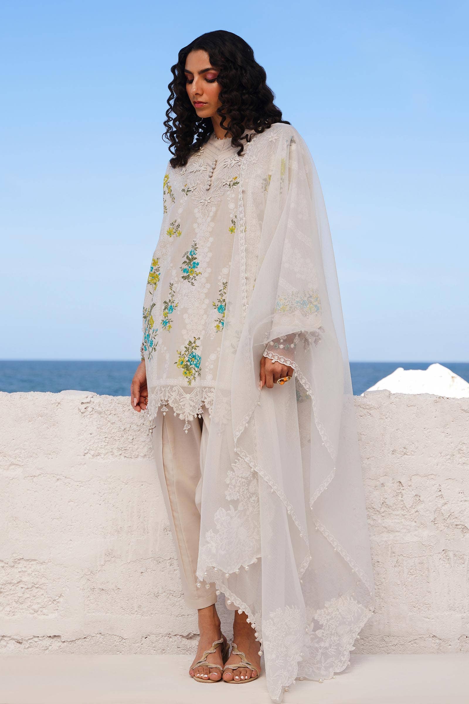 Sana Safinaz | Muzlin Spring 24 | M241-020A-CW - House Of Anaya