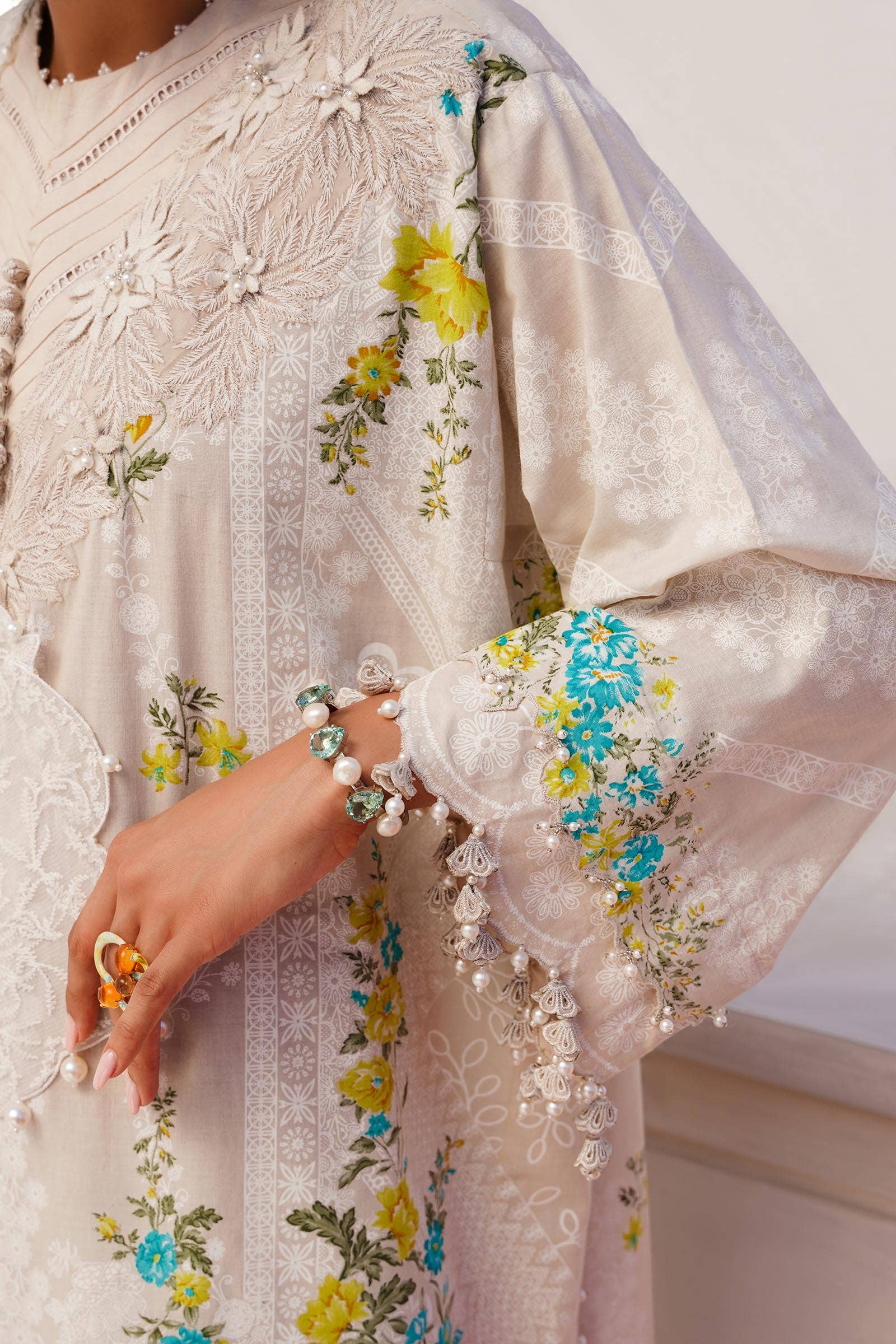 Sana Safinaz | Muzlin Spring 24 | M241-020A-CW - House Of Anaya