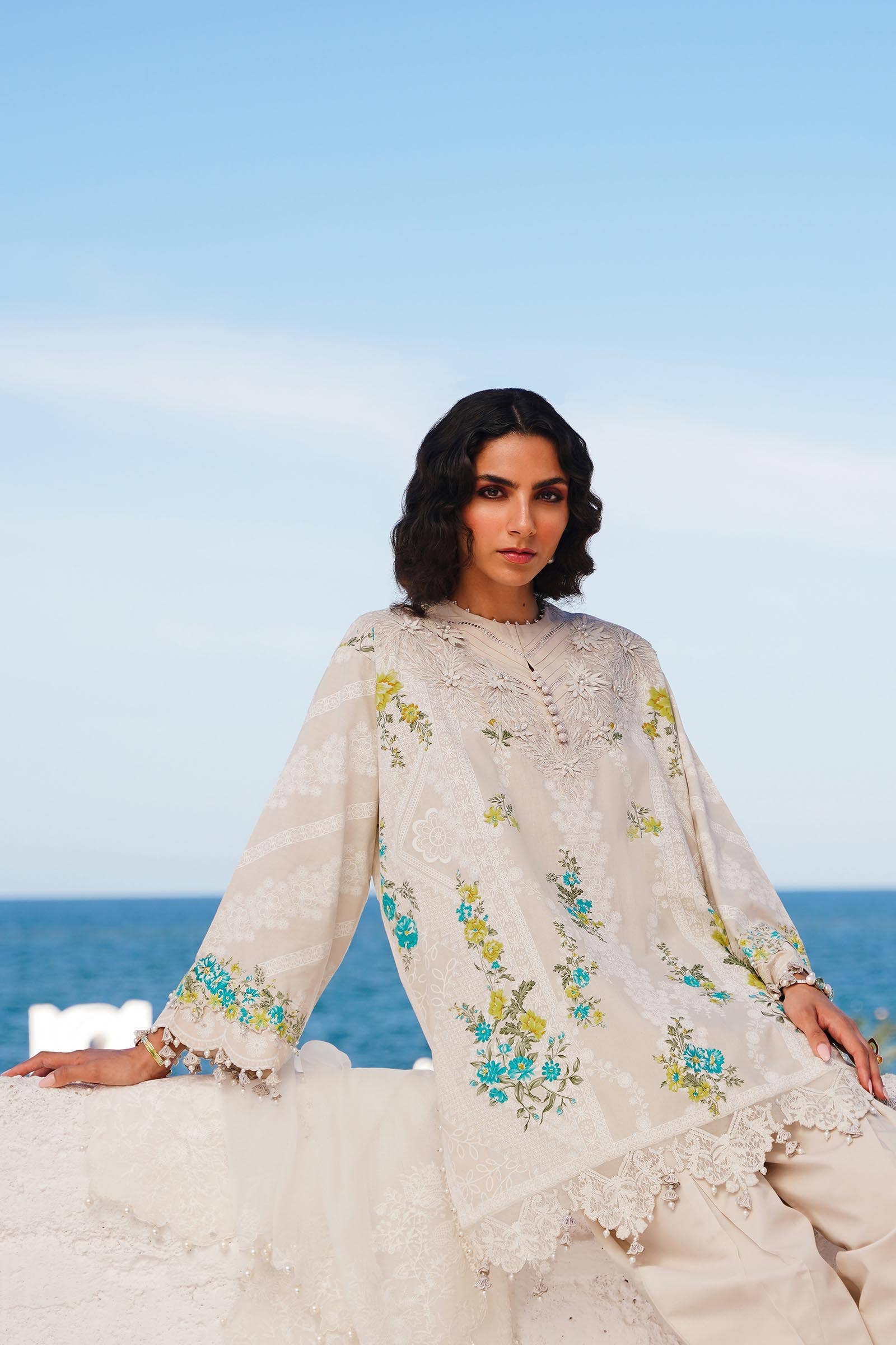 Sana Safinaz | Muzlin Spring 24 | M241-020A-CW - House Of Anaya