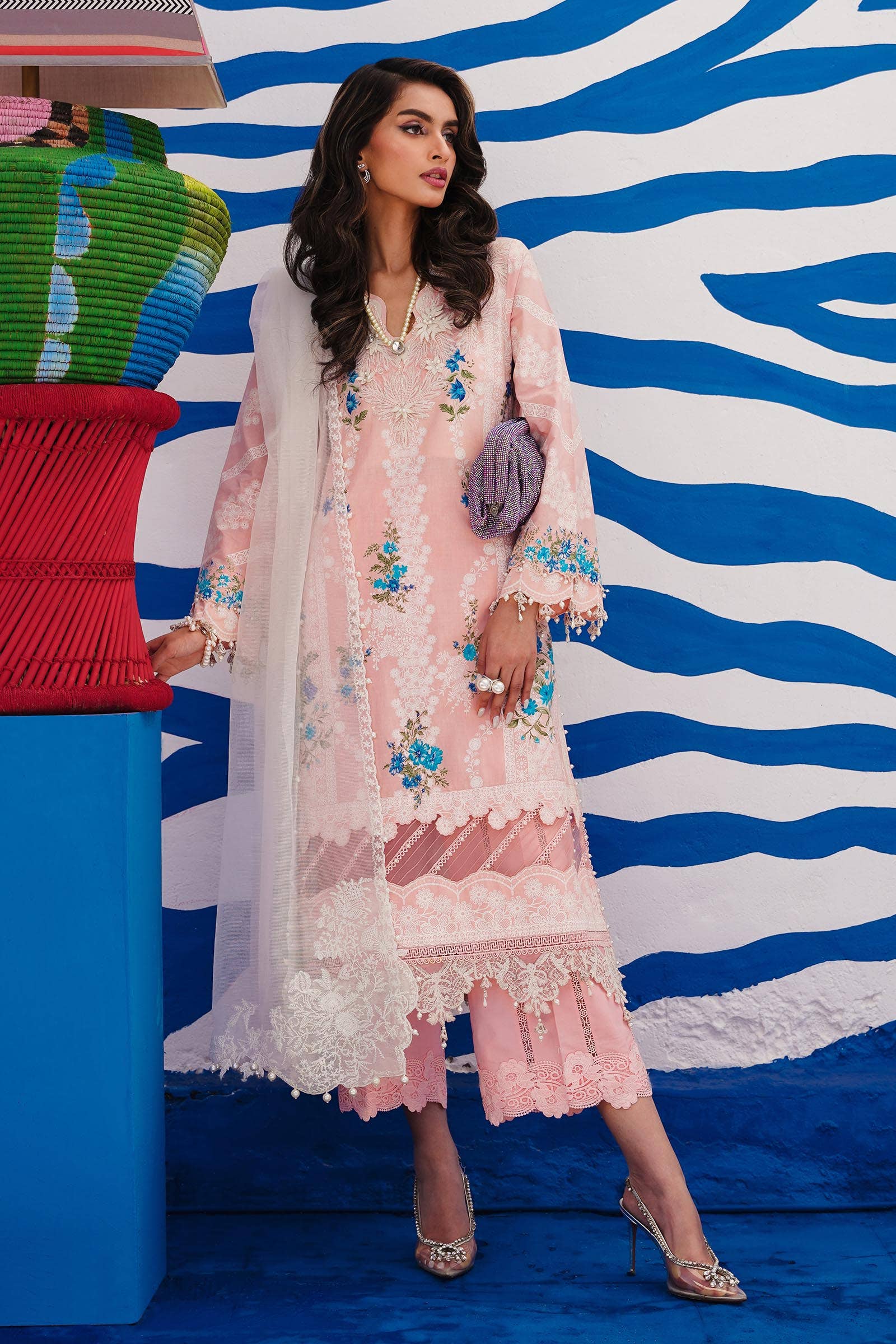 Sana Safinaz | Muzlin Spring 24 | M241-020B-CW - House Of Anaya