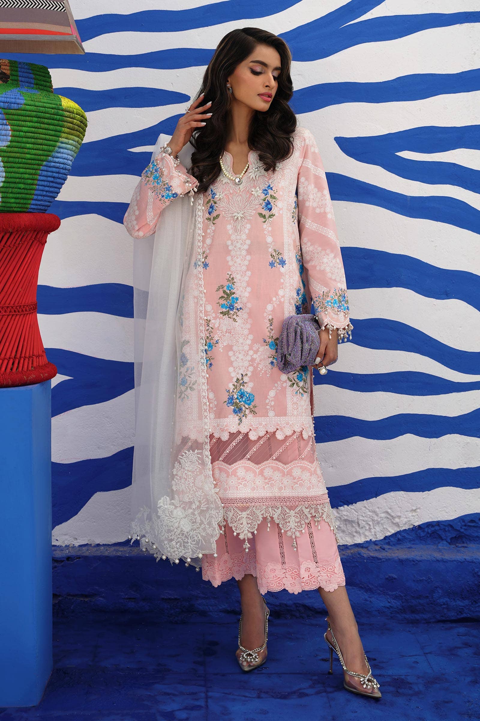 Sana Safinaz | Muzlin Spring 24 | M241-020B-CW - House Of Anaya