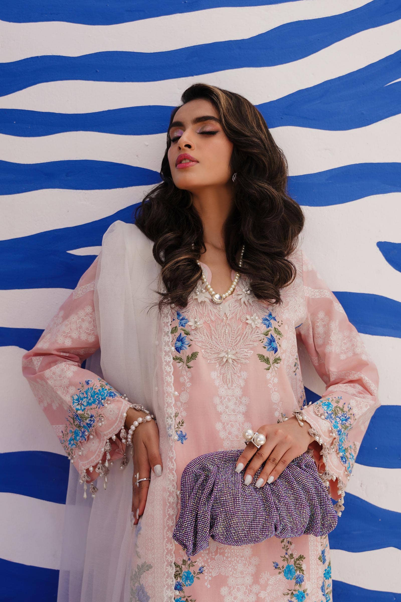 Sana Safinaz | Muzlin Spring 24 | M241-020B-CW - House Of Anaya