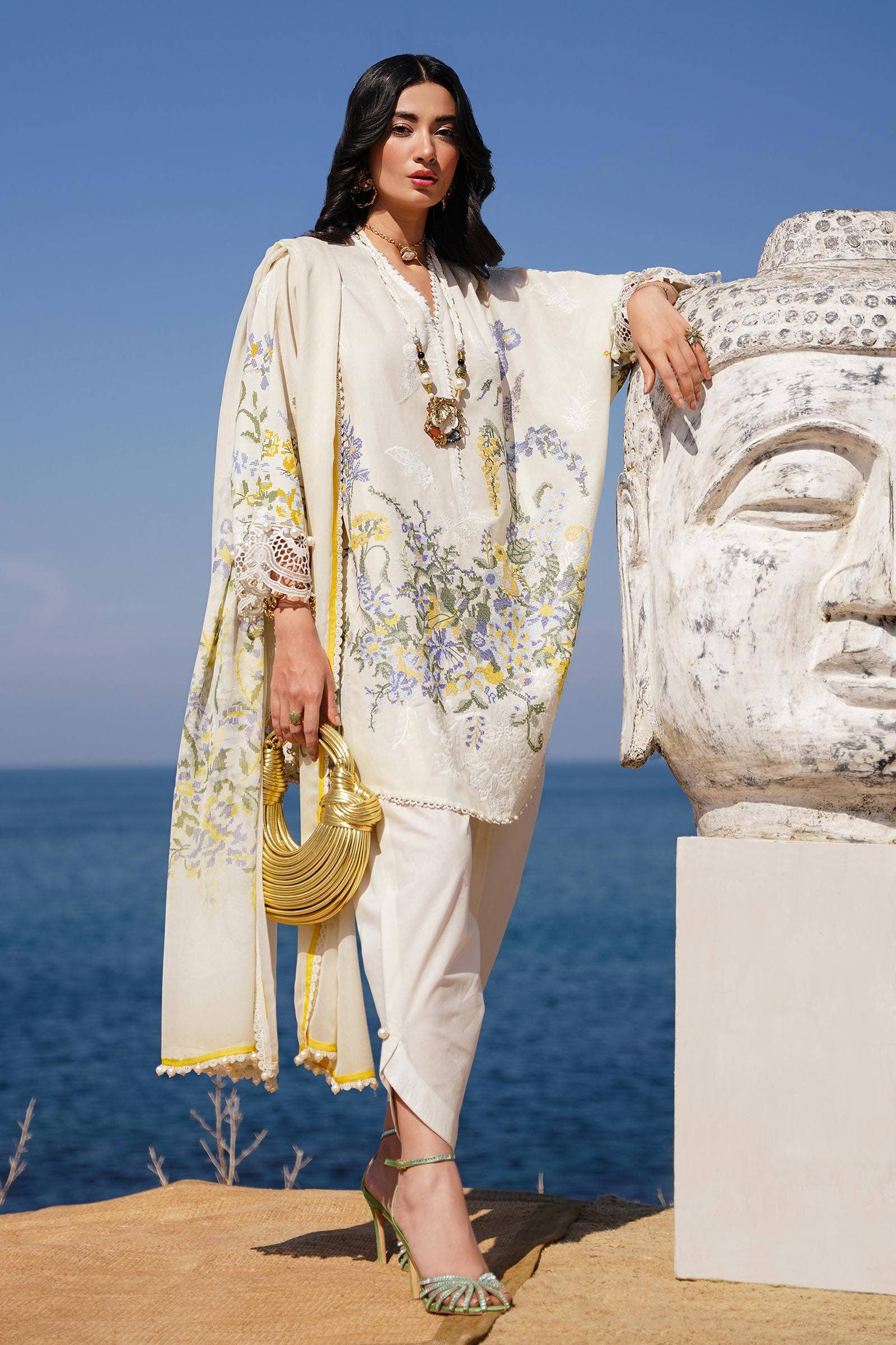 Sana Safinaz | Muzlin Spring 24 | M241-006A-CJ - House Of Anaya