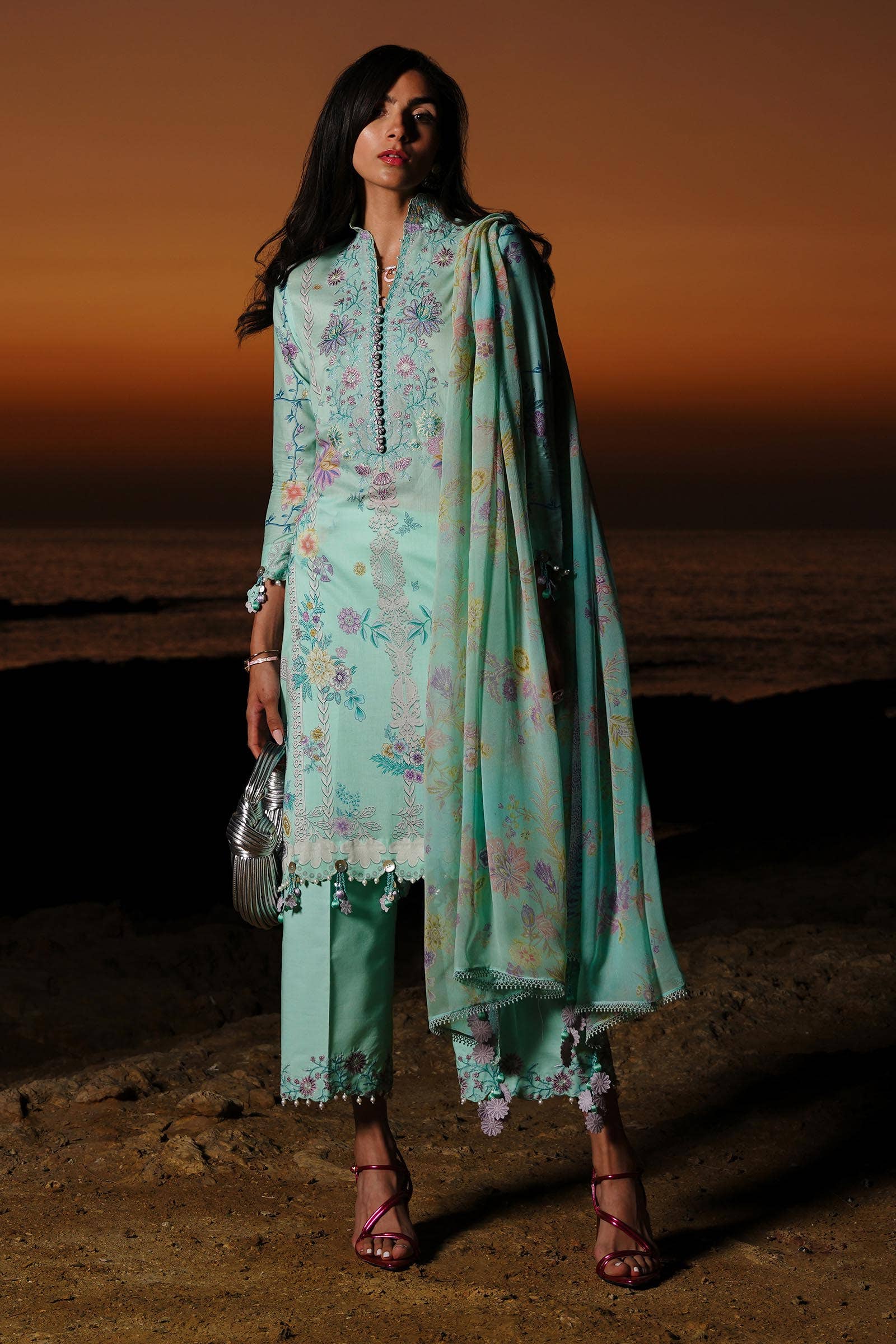 Sana Safinaz | Muzlin Spring 24 | M241-008B-CI - House Of Anaya