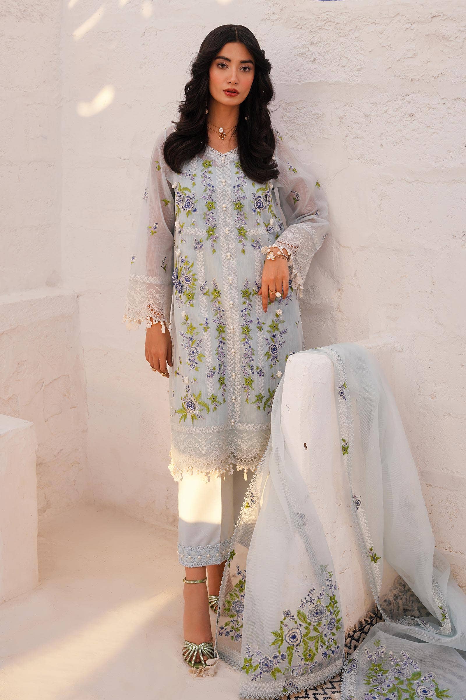 Sana Safinaz | Muzlin Spring 24 | M241-001B-CX - House Of Anaya