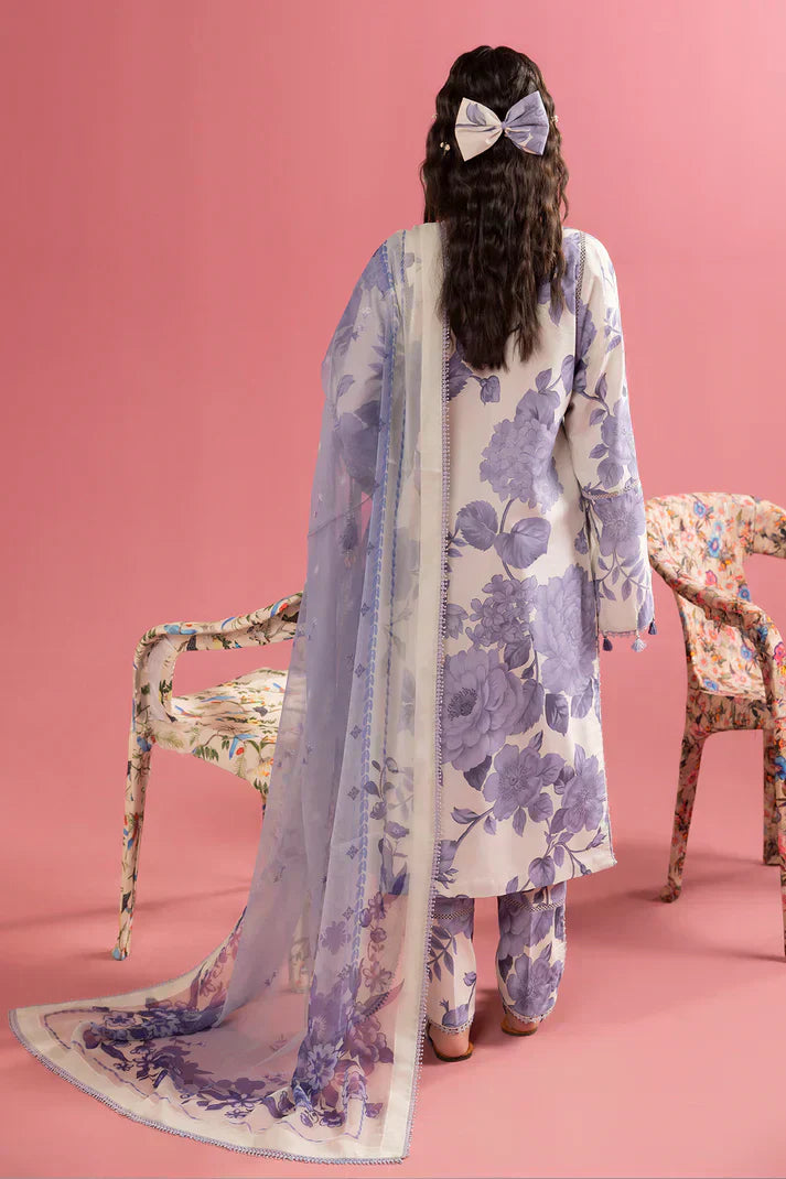 Alizeh | Sheen Lawn Prints 24 | Pearl Mist - House Of Anaya