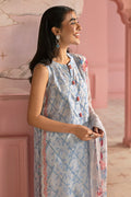 Cross Stitch | Premium Lawn 25 | AQUA ICE - House Of Anaya