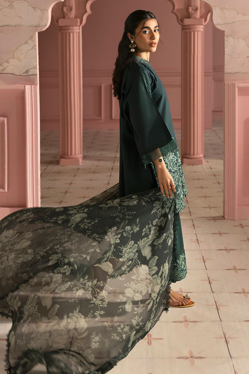 Cross Stitch | Premium Lawn 25 | VIRIDIAN GREEN - House Of Zarish