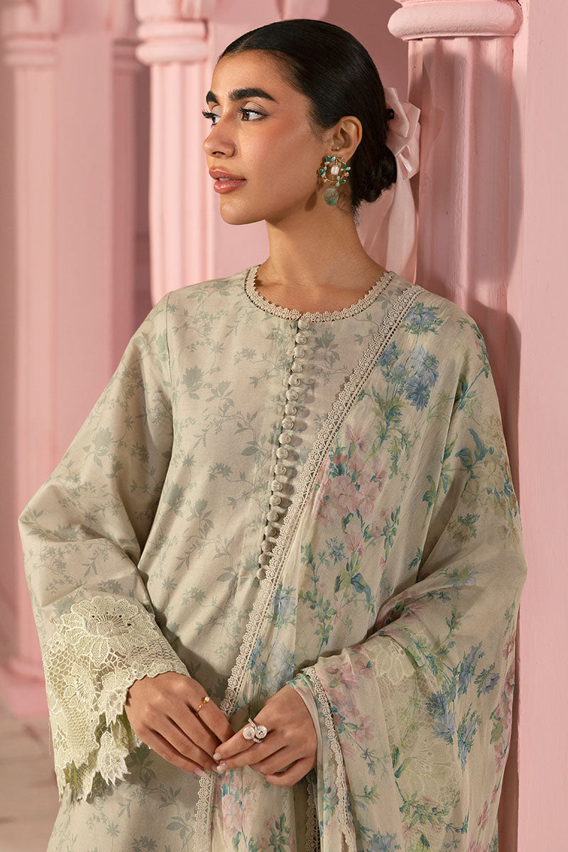Cross Stitch | Premium Lawn 25 | SAGE GLEAM - House Of Anaya