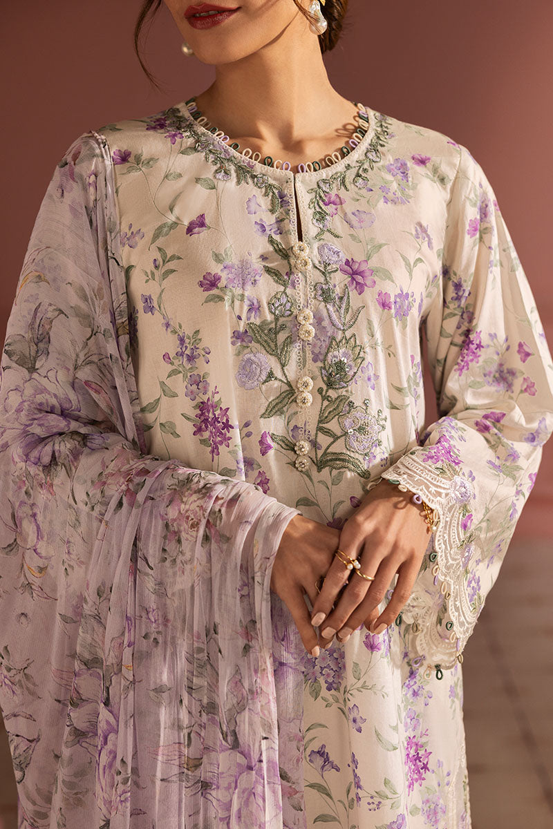Cross Stitch | Premium Lawn 25 | LILAC BLOOM - House Of Anaya
