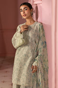 Cross Stitch | Premium Lawn 25 | SAGE GLEAM - House Of Anaya