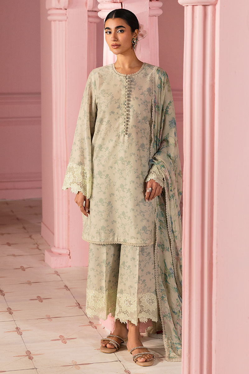 Cross Stitch | Premium Lawn 25 | SAGE GLEAM - House Of Zarish