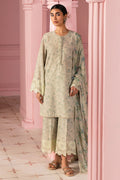 Cross Stitch | Premium Lawn 25 | SAGE GLEAM - House Of Anaya