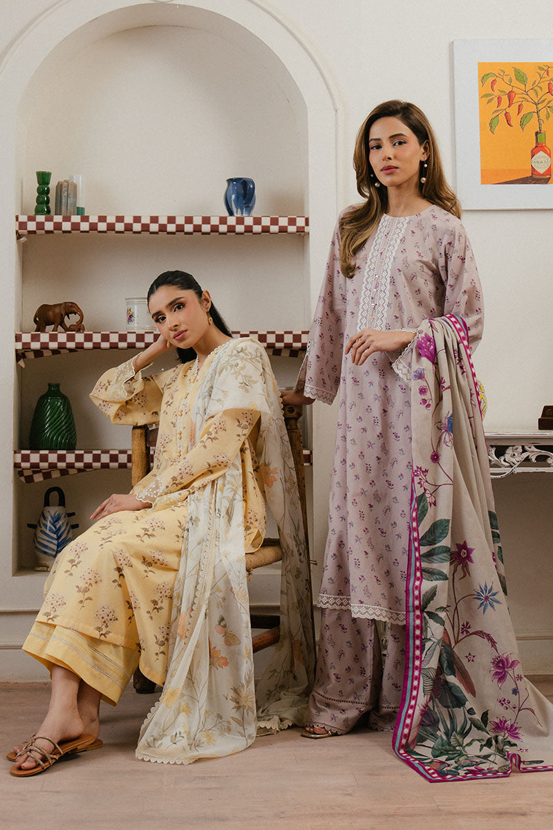 Cross Stitch | Daily Wear 25 | LILAC HORIZON-3 PC - House Of Anaya