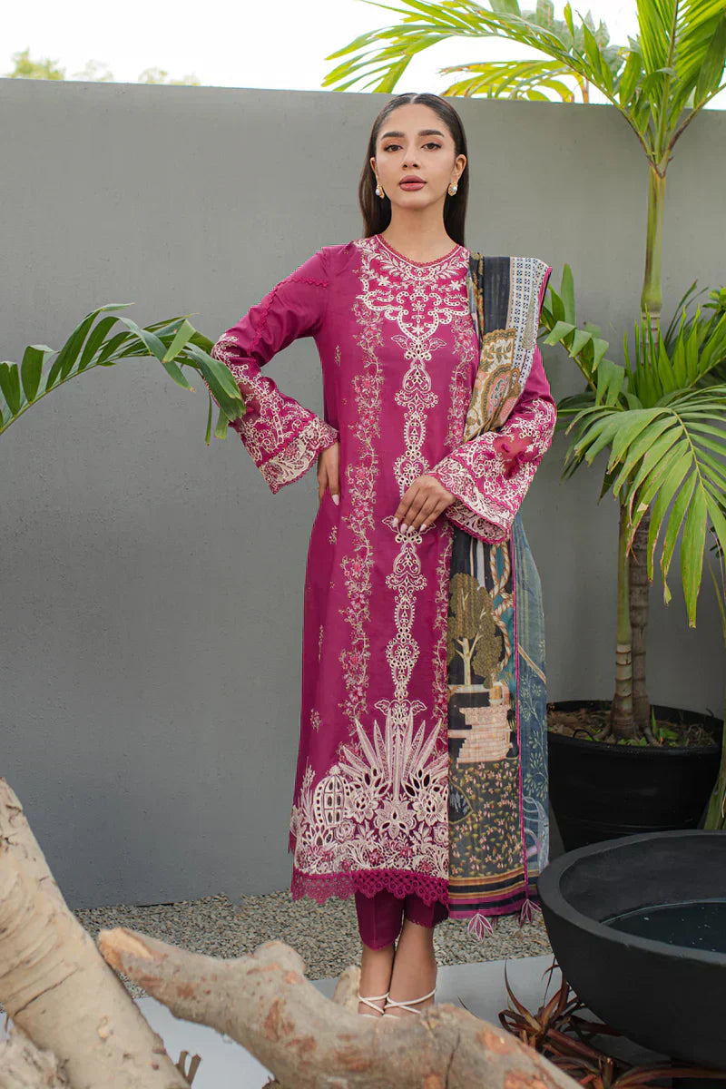 Qalamkar | Q Line Lawn Collection | JK-16 SERAPHINA - House Of Anaya
