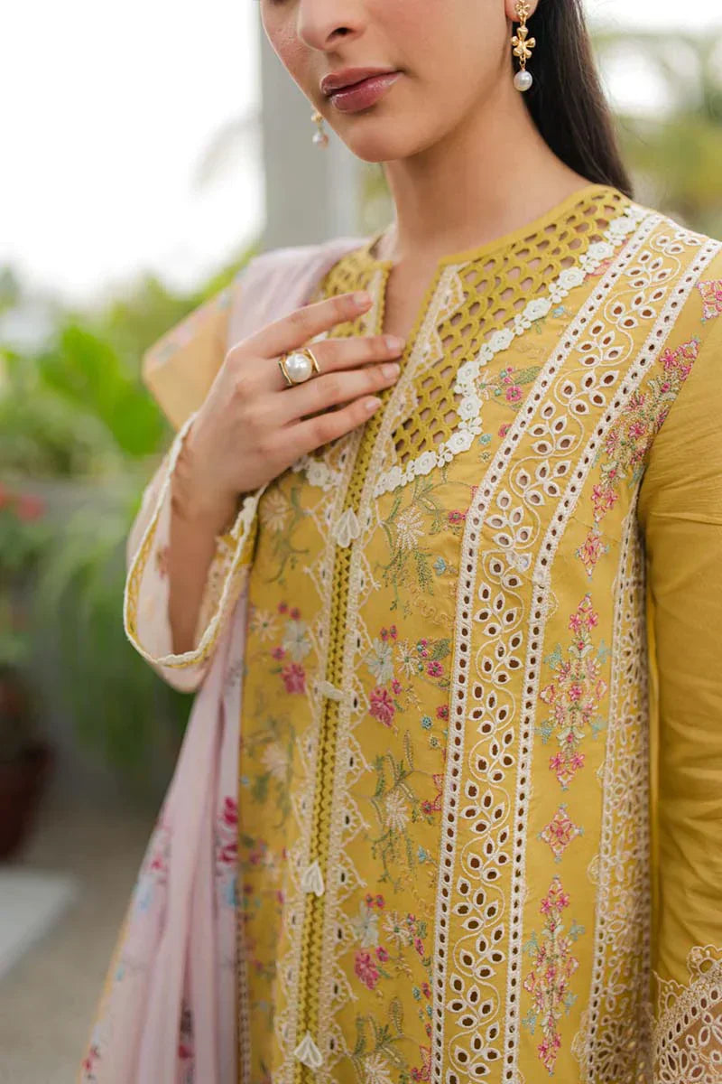 Qalamkar | Q Line Lawn Collection | JK-15 MIEL - House Of Anaya
