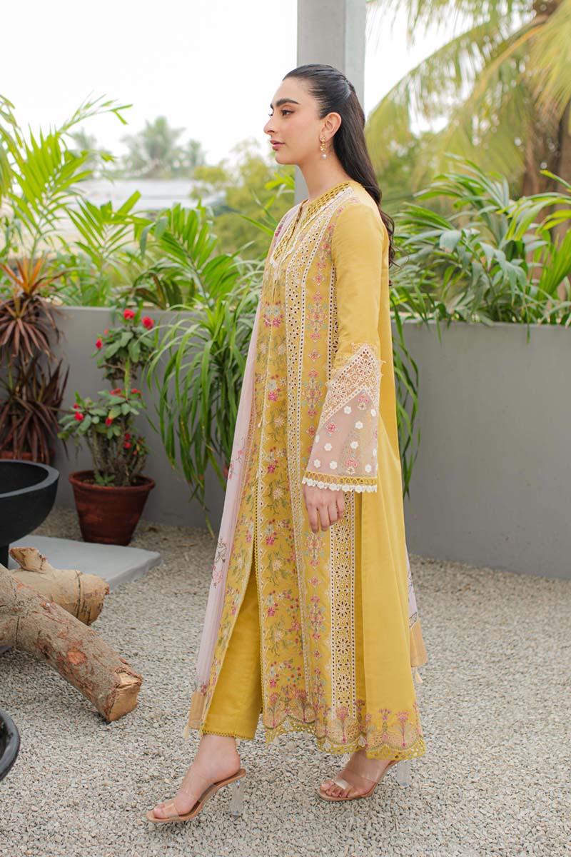Qalamkar | Q Line Lawn Collection | JK-15 MIEL - House Of Anaya