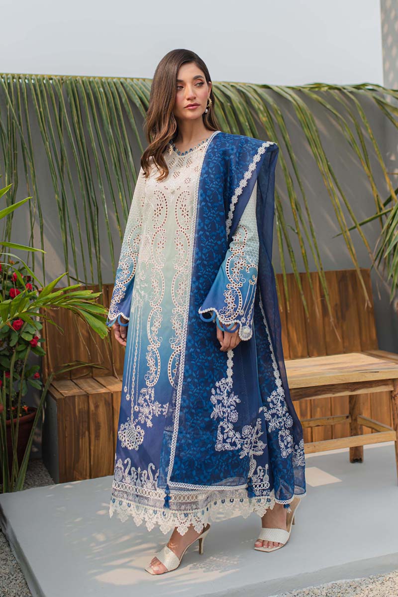 Qalamkar | Q Line Lawn Collection | JK-07 ELZA - House Of Anaya
