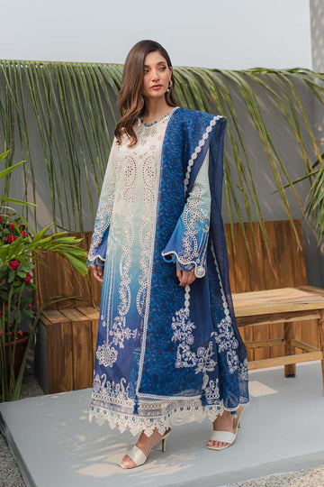 Qalamkar | Q Line Lawn Collection | JK-07 ELZA - House Of Anaya
