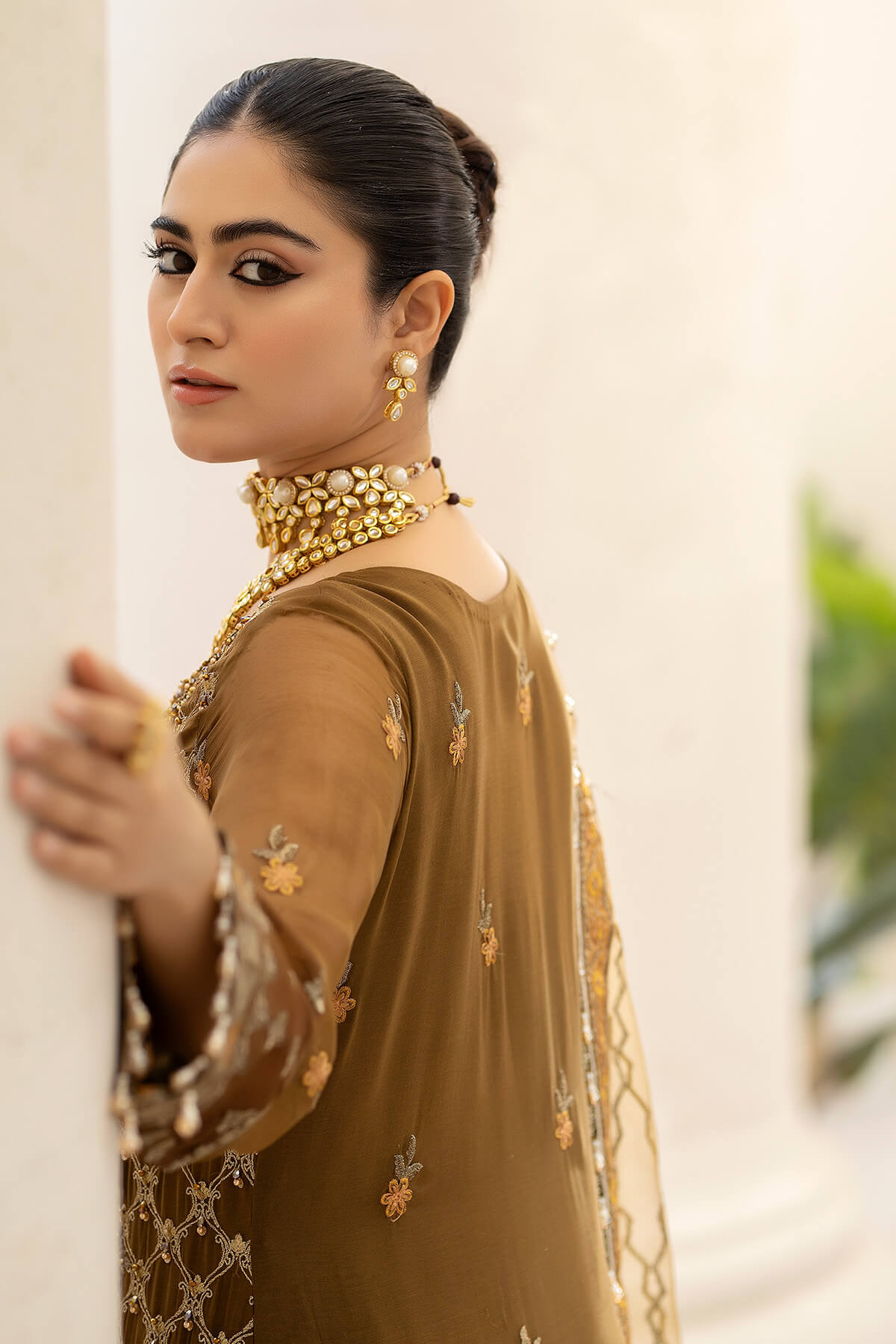 Raeesa Premium | Dehleez Formals | DL-1014 Imperial Brew - House Of Anaya