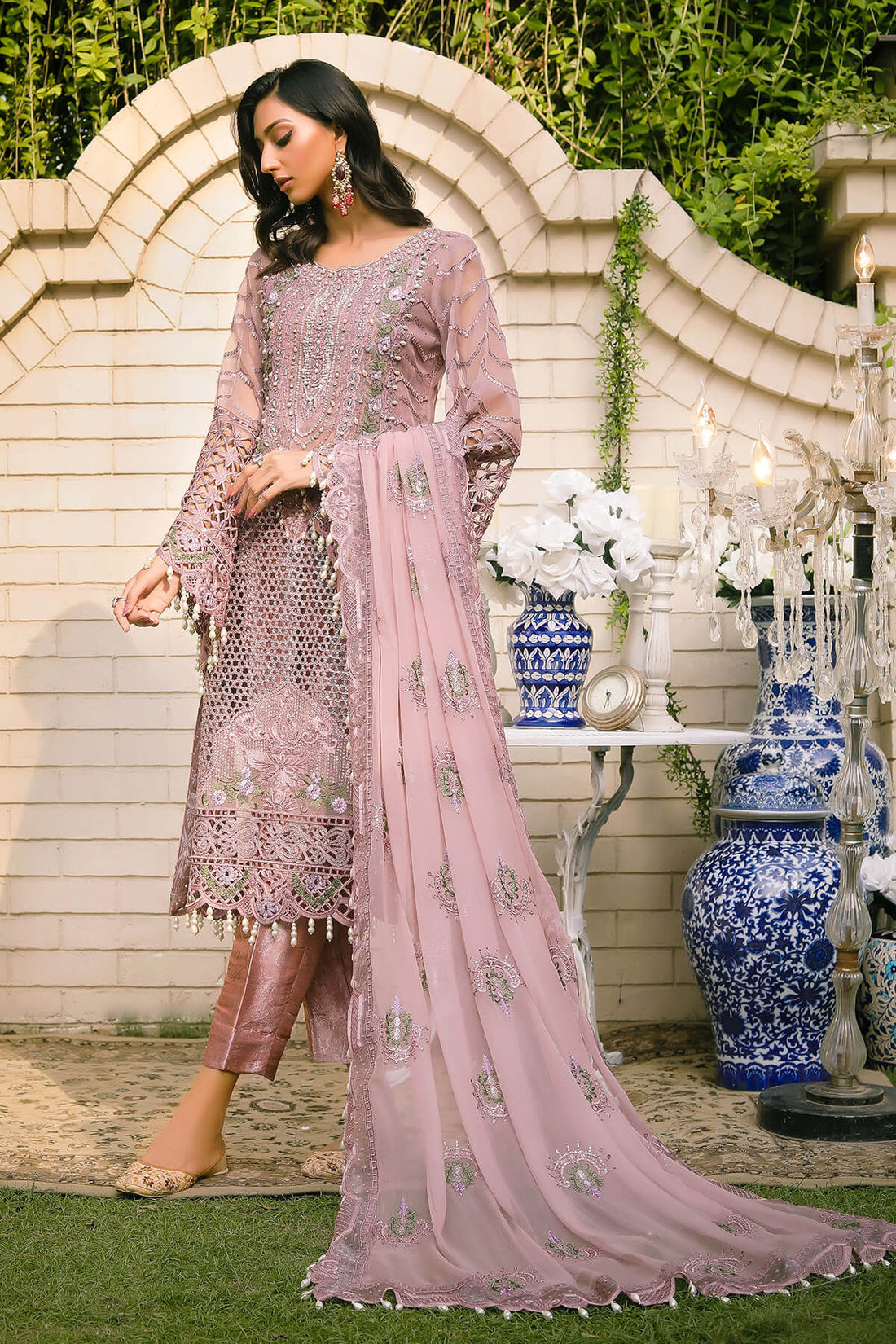 Raeesa Premium | Wajadan Wedding Formals | WD-7 Opera Mauve - House Of Anaya