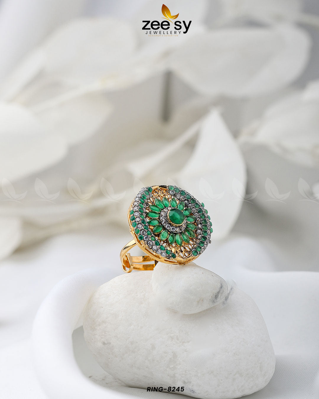 Zircon Cluster Ring-8245 - House Of Zarish