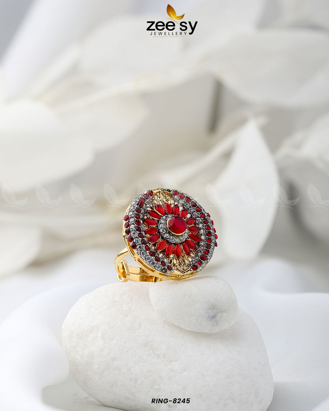 Zircon Cluster Ring-8245 - House Of Zarish