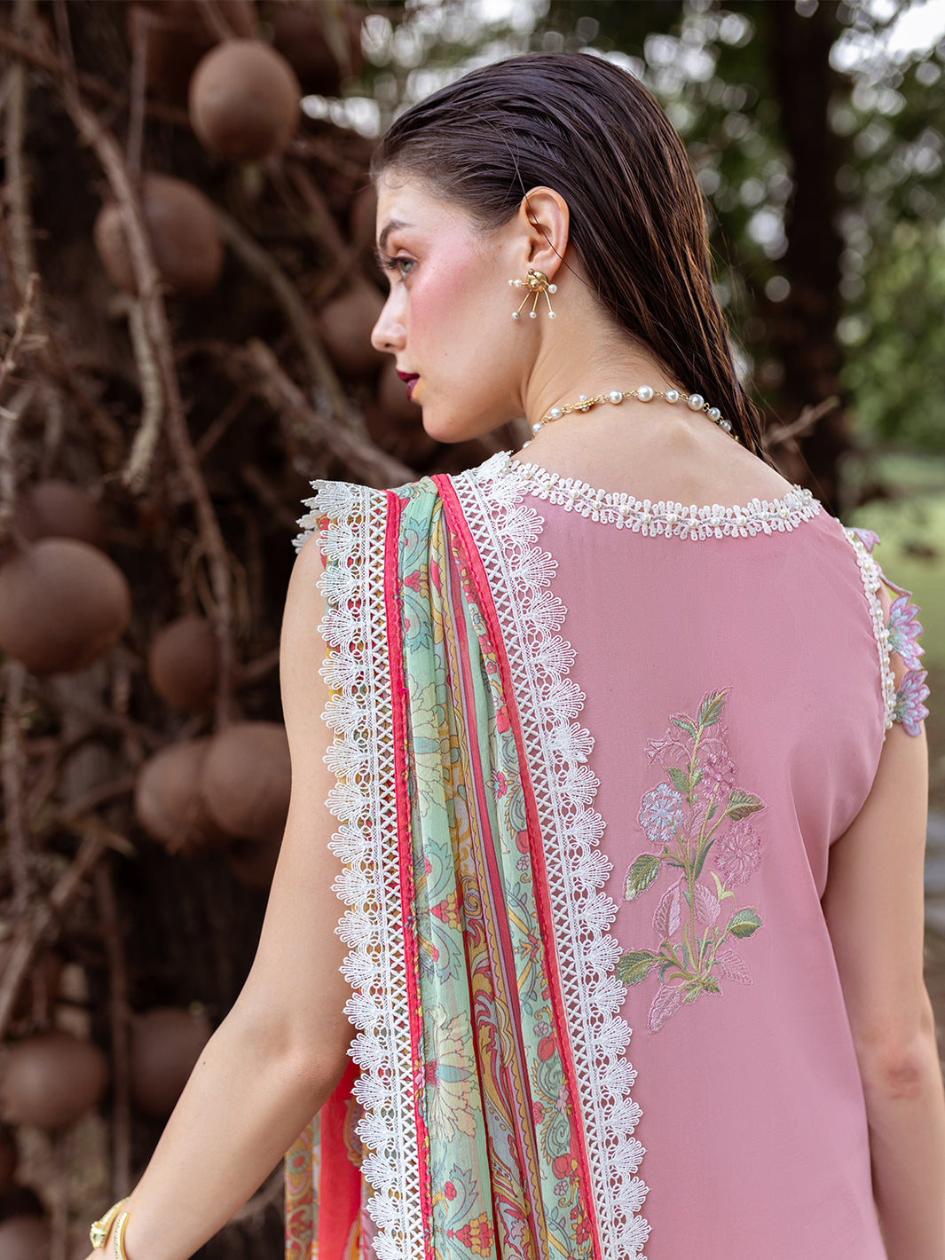 Roheenaz | Dahlia Embroidered Lawn 24 | Peony - House of Zarish