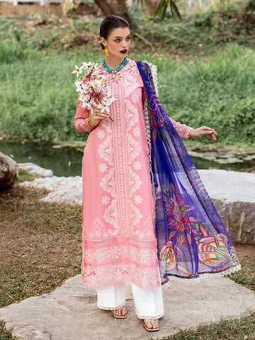 Roheenaz | Dahlia Embroidered Lawn 24 | Orchid - House of Zarish