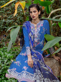Roheenaz | Dahlia Embroidered Lawn 24 | Bluebell - House of Zarish