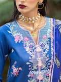 Roheenaz | Dahlia Embroidered Lawn 24 | Bluebell - House of Zarish